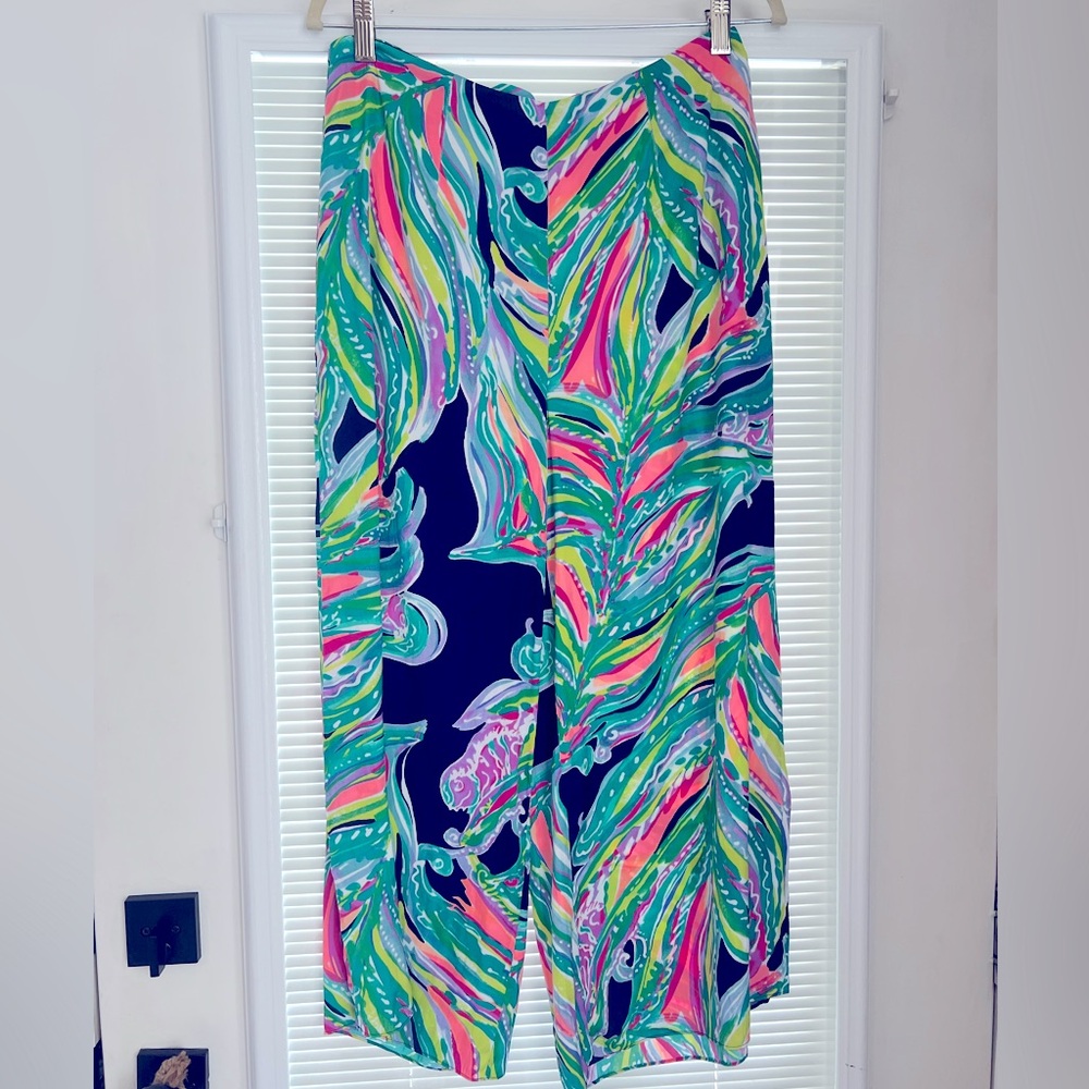 Lilly Pulitzer High Waisted Wide Leg Crop Pant
